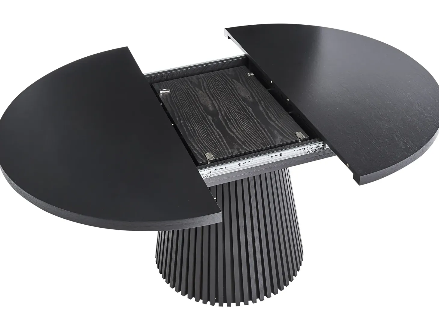 Spisebord med udtræk MOORE Sort asketræ 120/160 cm 120 cm