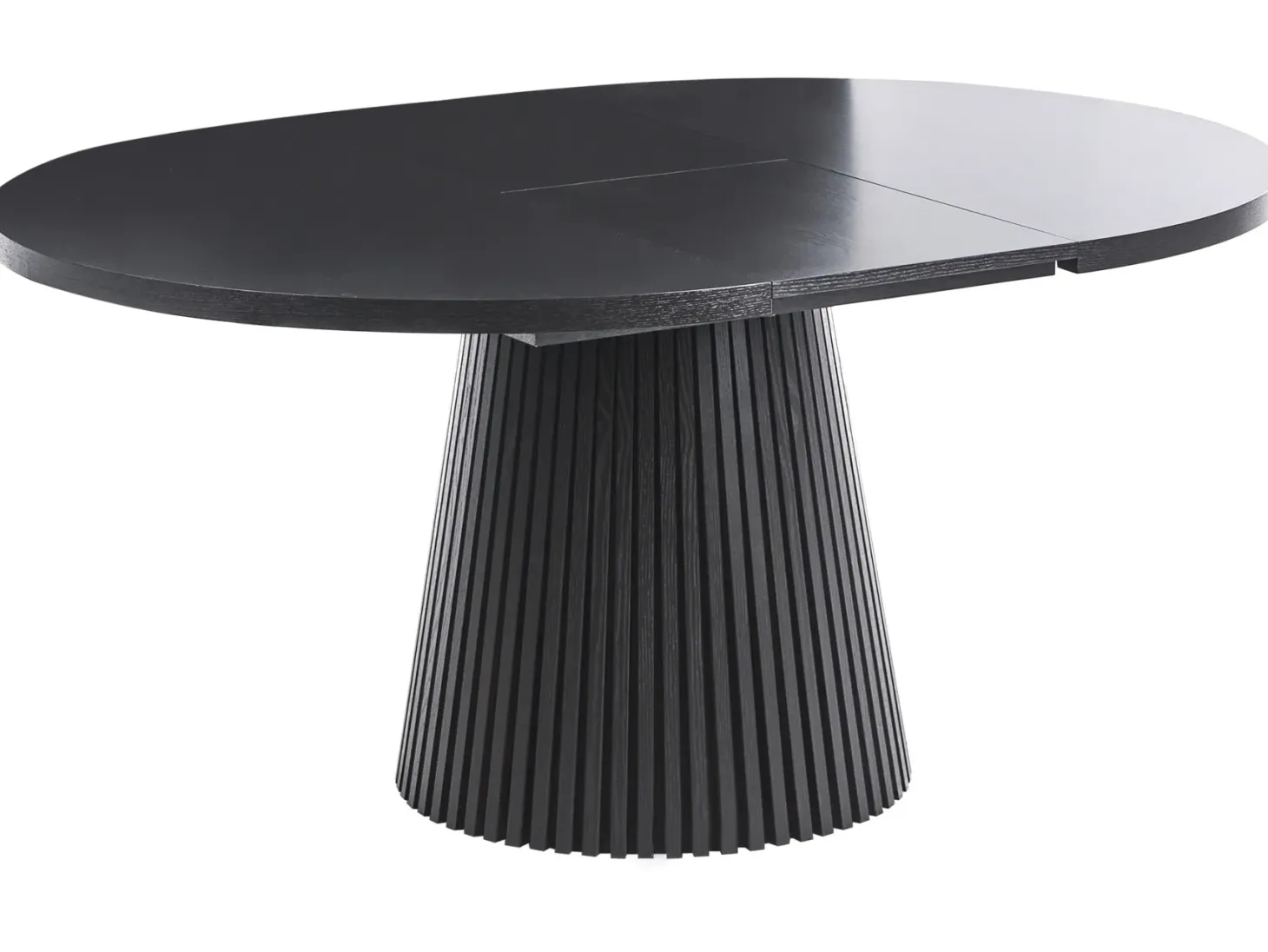 Spisebord med udtræk MOORE Sort asketræ 120/160 cm 120 cm