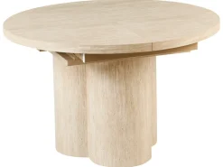Spisebord med udtræk MORAINE Travertin Effekt 120/160 cm 120 cm