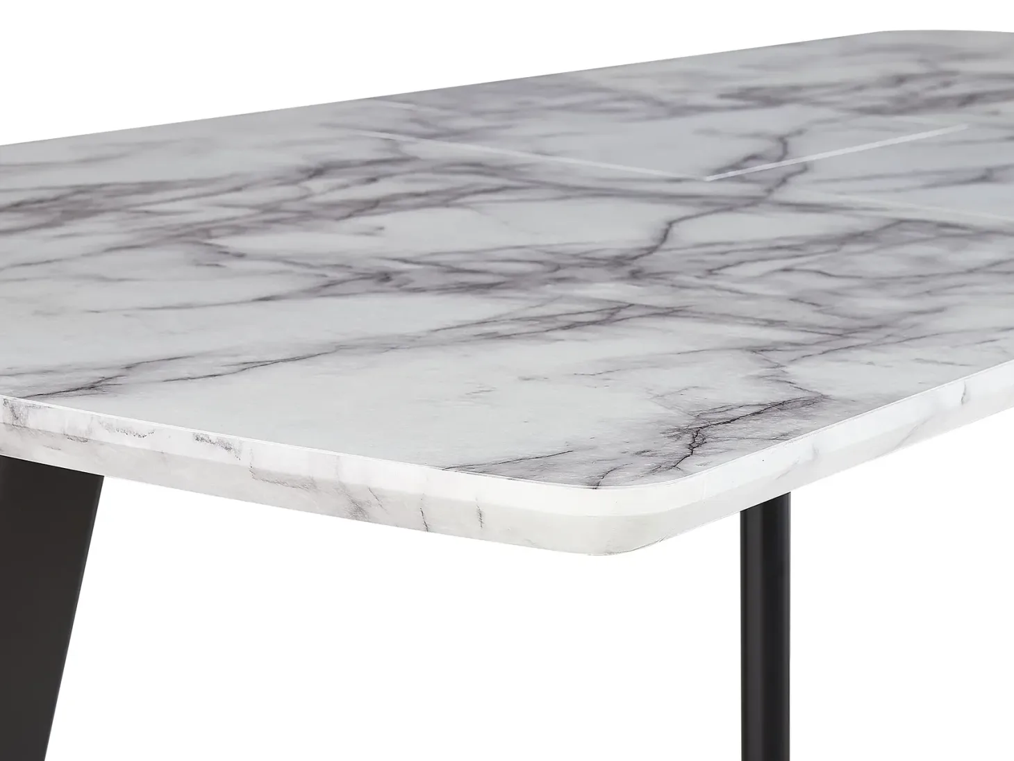 Spisebord med udtræk MOSBY Grå marmor 160/200 cm 90 cm