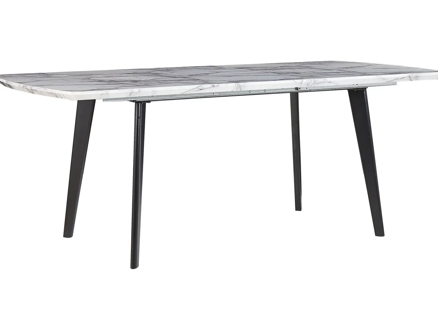 Spisebord med udtræk MOSBY Grå marmor 160/200 cm 90 cm