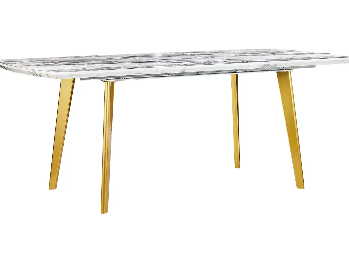 Spisebord med udtræk MOSBY Marmor/guld 160/200 cm 90 cm