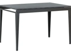 Spisebord med udtræk NORLEY Sort 120/160 cm 80 cm