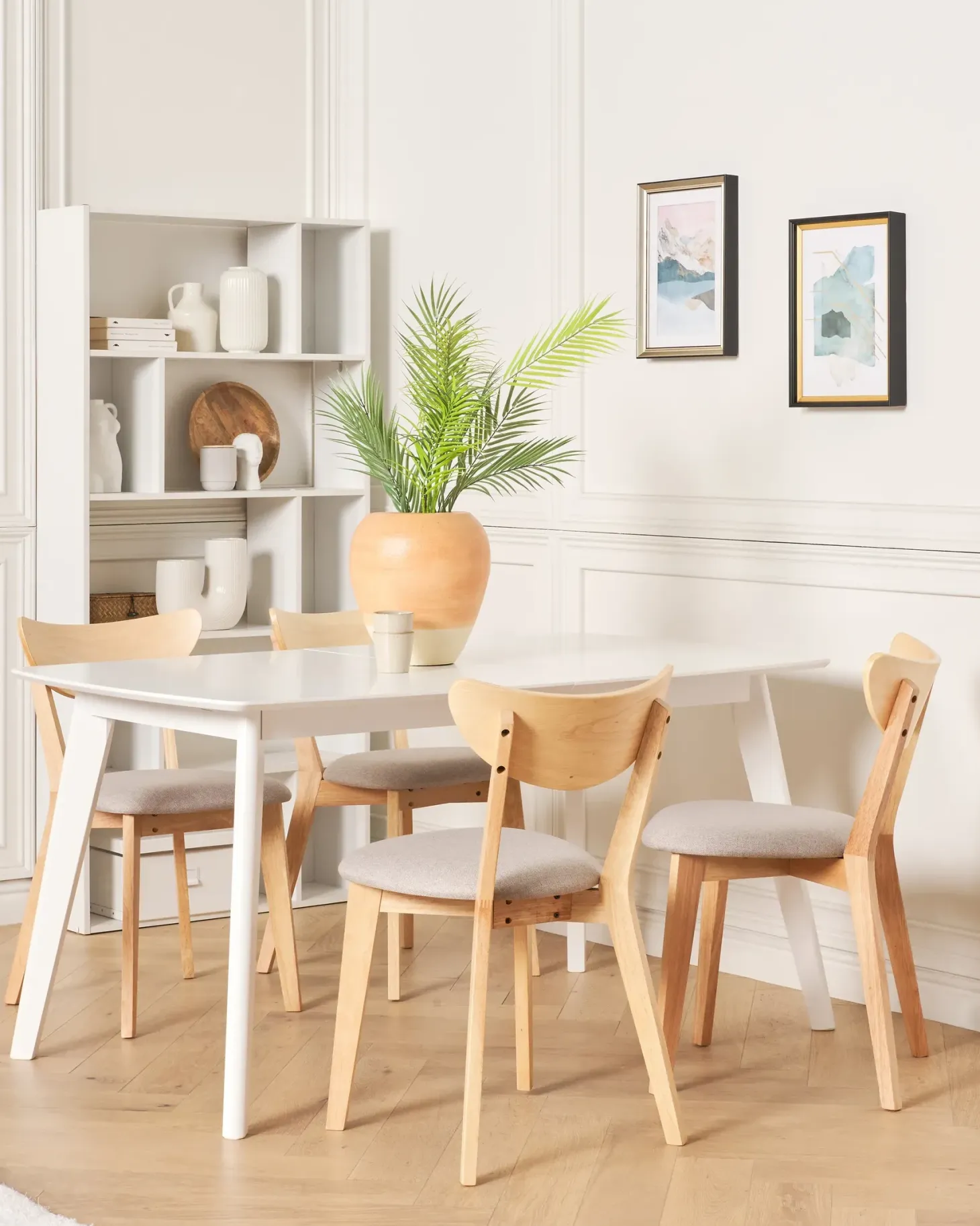 Spisebord med udtræk SANFORD Hvid 120/160 cm 80 cm