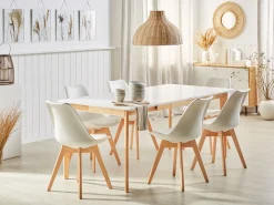 Spisebord med udtræk SOLA Hvid 140/180 cm 90 cm