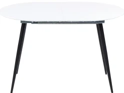 Spisebord med udtræk STAVERTON Hvid 120/160 cm 80 cm