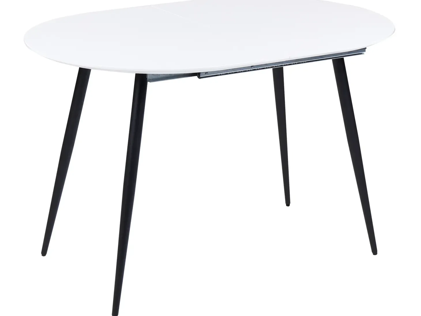 Spisebord med udtræk STAVERTON Hvid 120/160 cm 80 cm