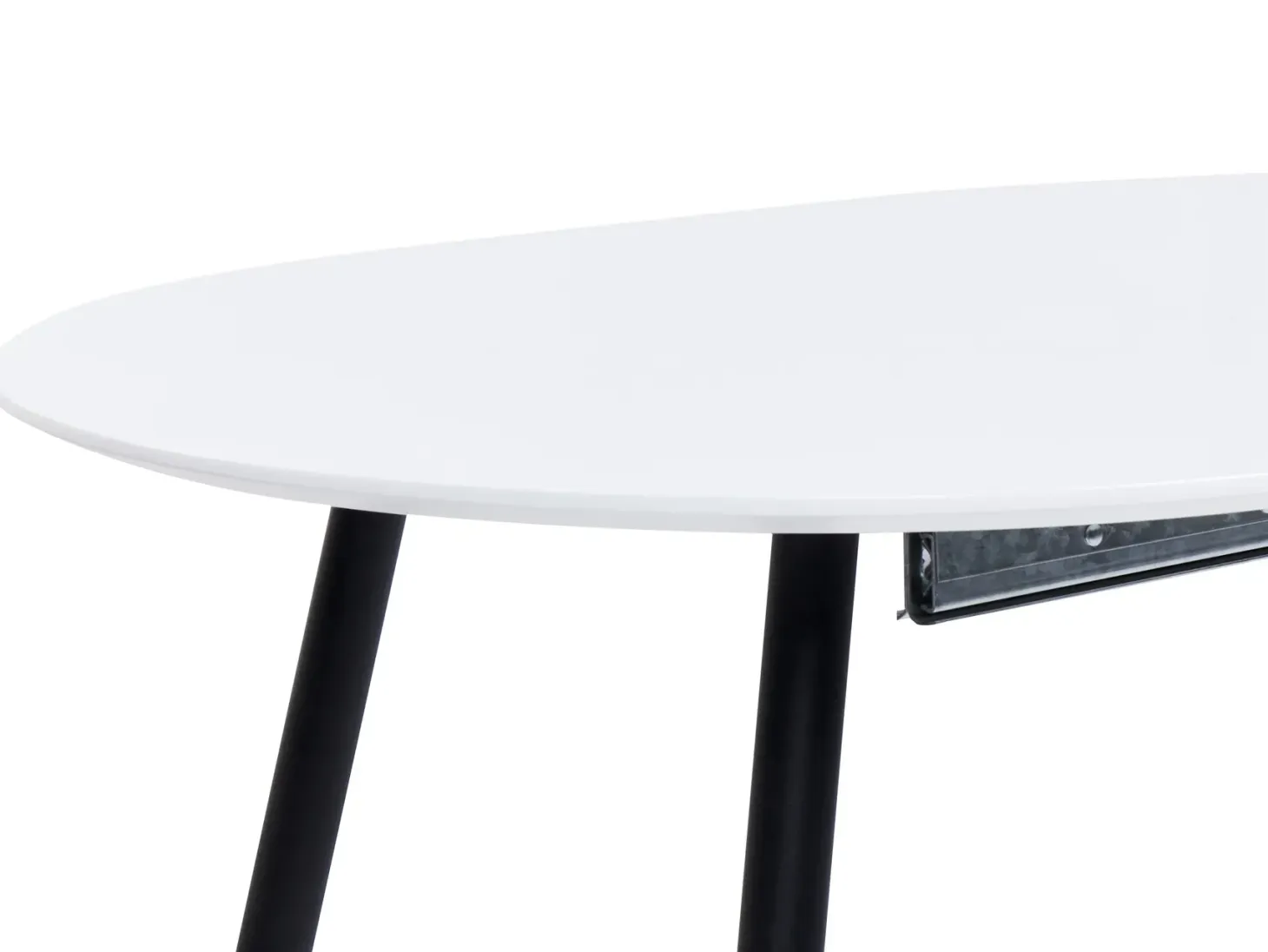 Spisebord med udtræk STAVERTON Hvid 120/160 cm 80 cm