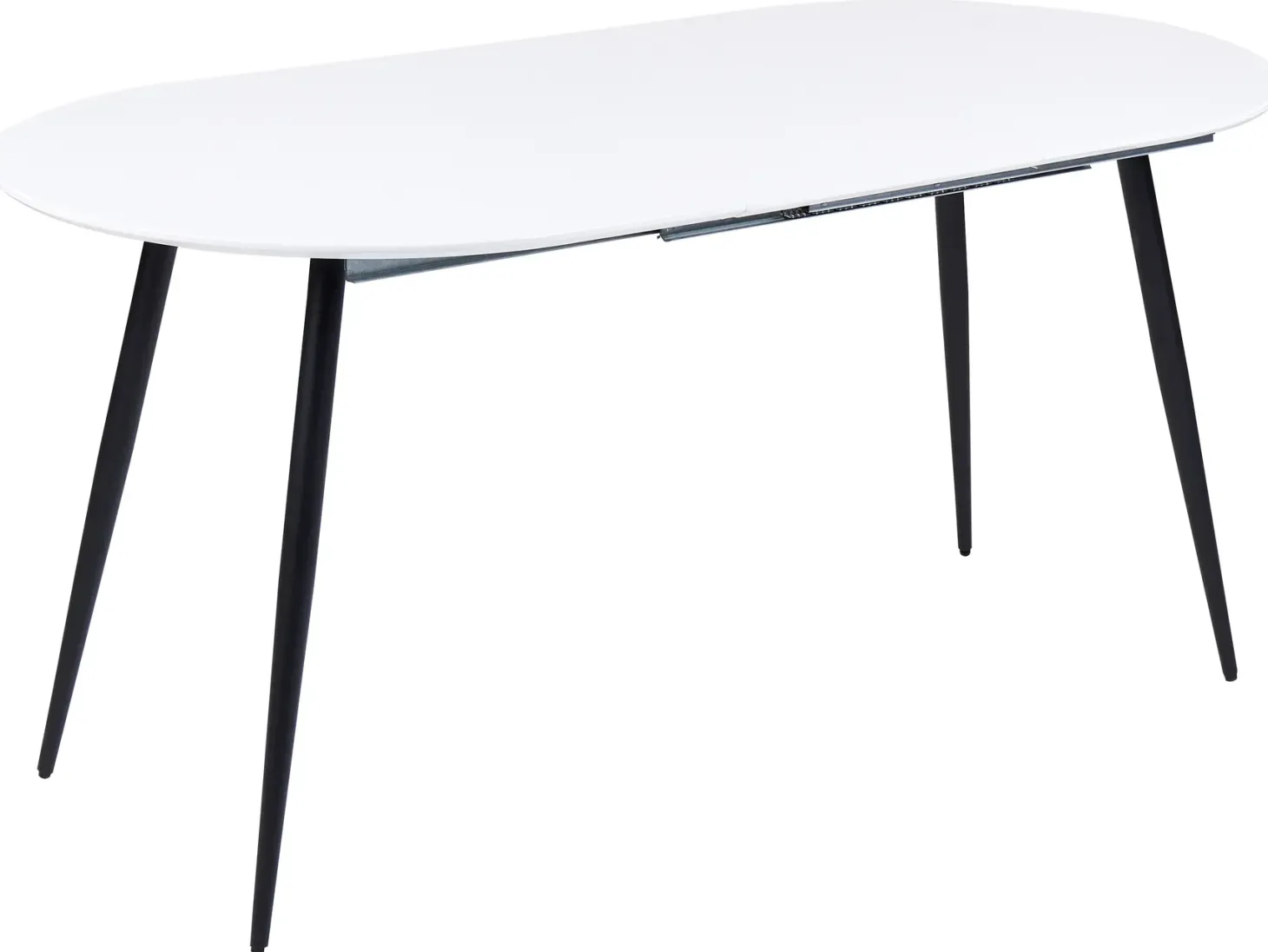 Spisebord med udtræk STAVERTON Hvid 120/160 cm 80 cm