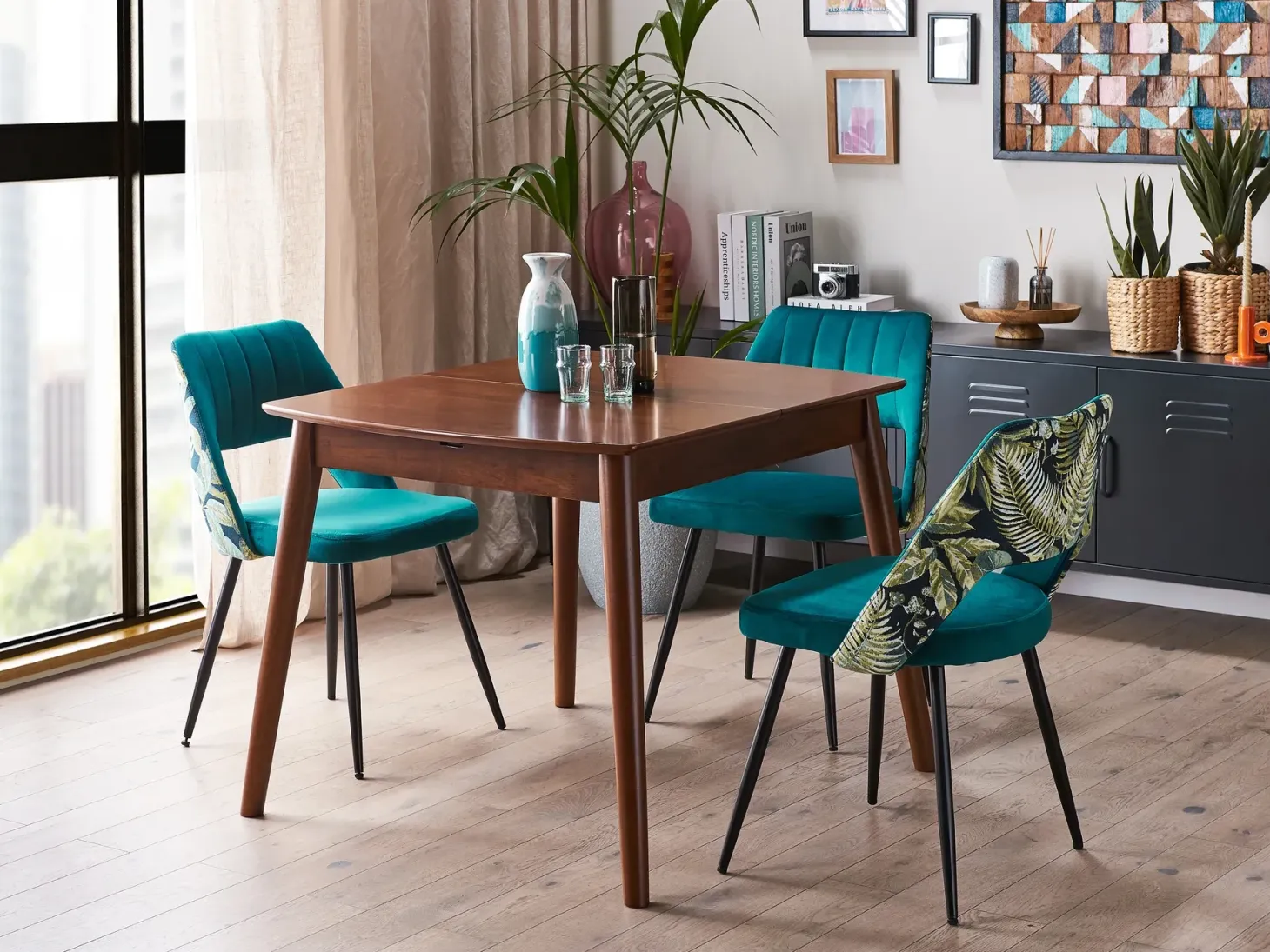Spisebord med udtræk TOMS Mørkebrun 100/130 cm 80 cm
