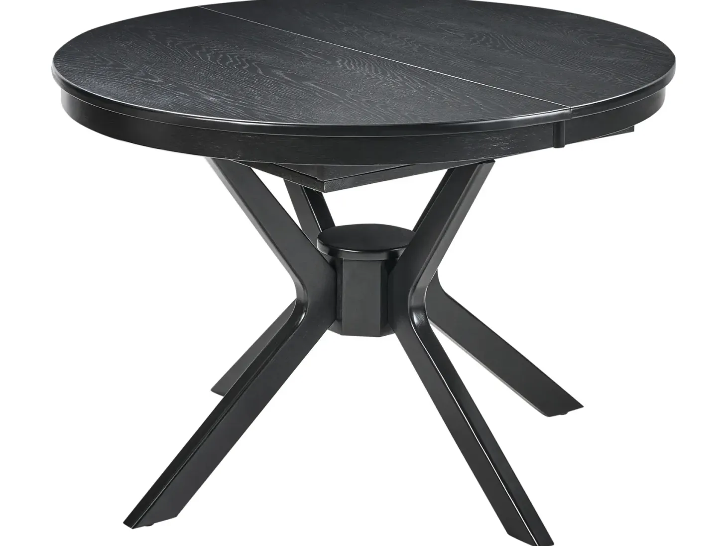 Spisebord med udtræk TYMIS Sort eg 107/137 cm 107 cm