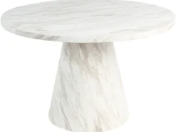 Spisebord MERE Hvid marmor 120 cm 120 cm