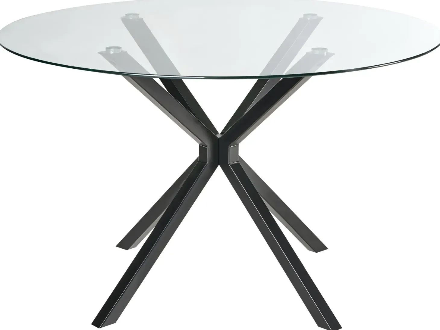 Spisebord MESTON Sort 120 cm 120 cm Hærdet glas