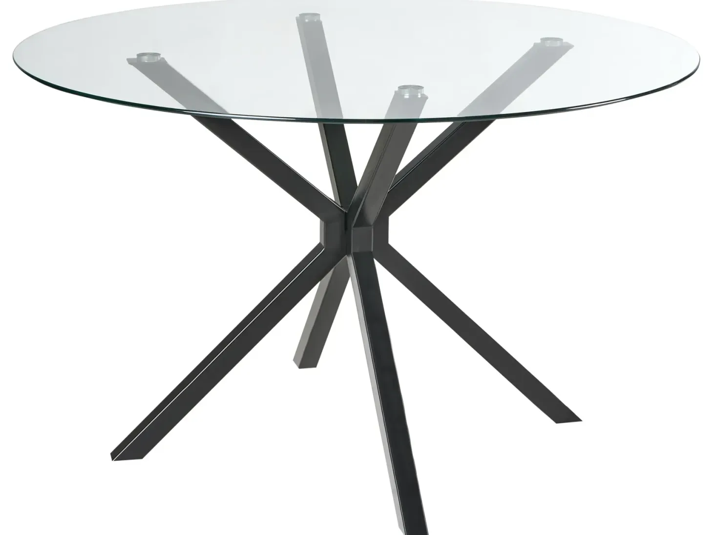 Spisebord MESTON Sort 120 cm 120 cm Hærdet glas