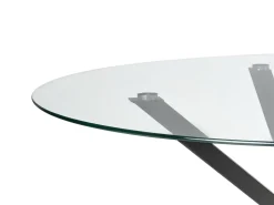 Spisebord MESTON Sort 120 cm 120 cm Hærdet glas
