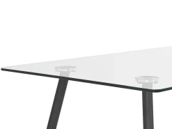 Spisebord MIDLAND Sort 140 cm 80 cm Hærdet glas