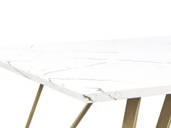Spisebord MOLDEN Marmor/guld 150 cm 80 cm