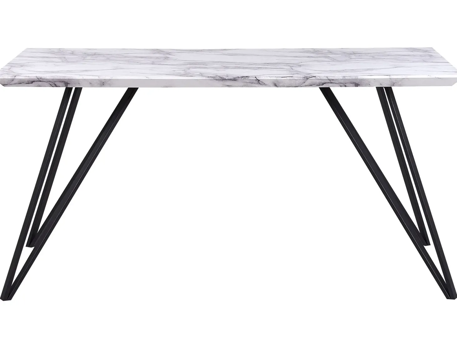 Spisebord MOLDEN Marmor/sort 150 cm 80 cm