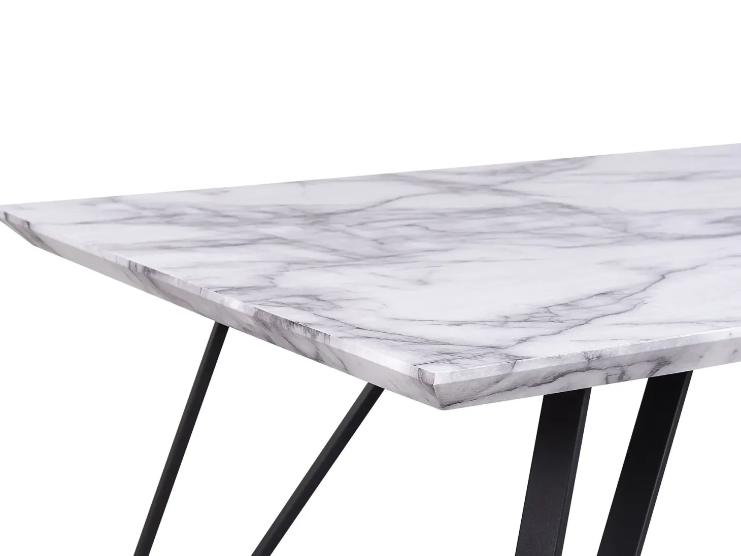 Spisebord MOLDEN Marmor/sort 150 cm 80 cm