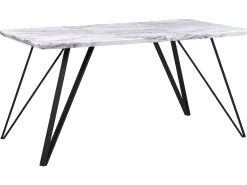 Spisebord MOLDEN Marmor/sort 150 cm 80 cm