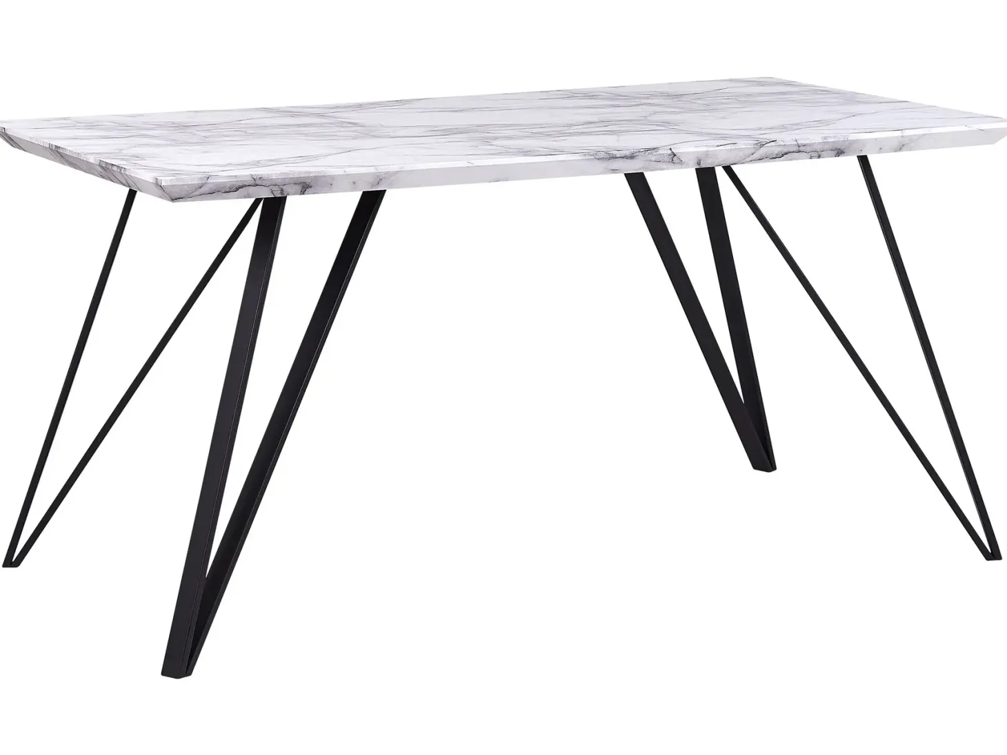 Spisebord MOLDEN Marmor/sort 150 cm 80 cm