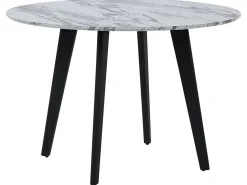 Spisebord MOSBY Hvid marmor 110 cm 110 cm