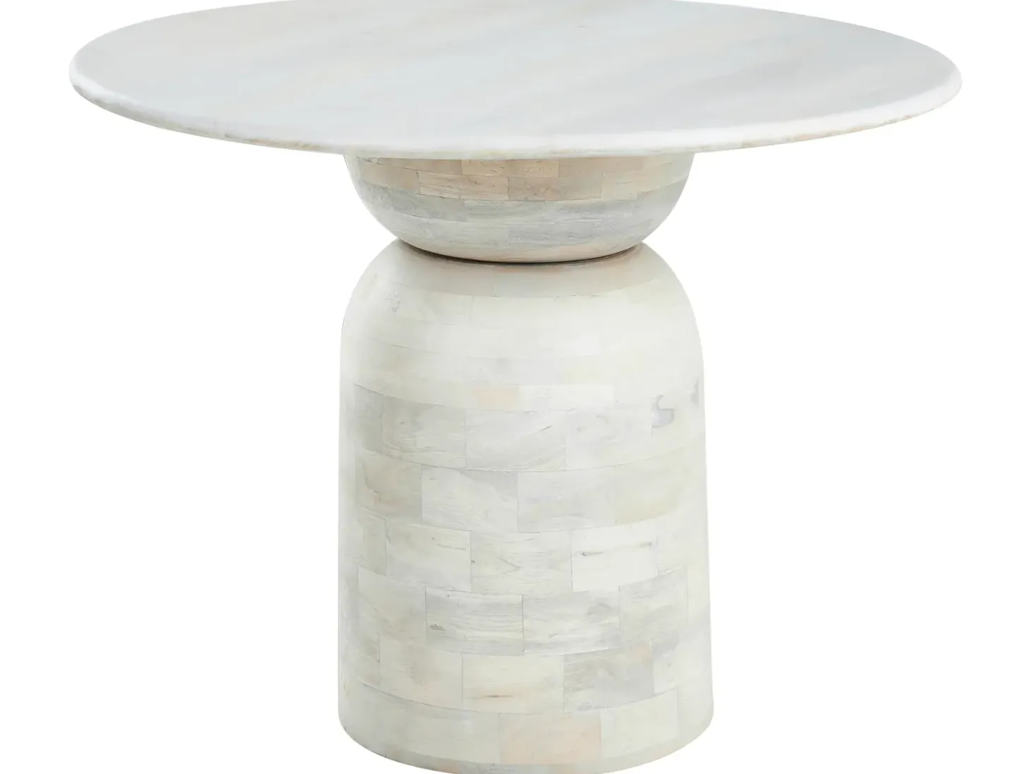 Spisebord MURTLE Hvid 110 cm 110 cm Mangotræ