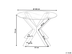 Spisebord OTIUM Sort 100 cm 100 cm