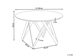 Spisebord OXHILL Sort 120 cm 120 cm