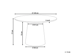 Spisebord OYEN Sort 120 cm 120 cm