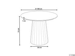 Spisebord PLATO Hvid 100 cm 100 cm Metal