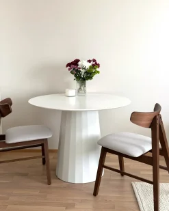 Spisebord PLATO Hvid 100 cm 100 cm Metal