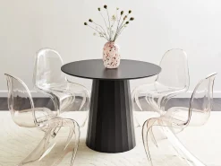 Spisebord PLATO Sort 100 cm 100 cm Metal