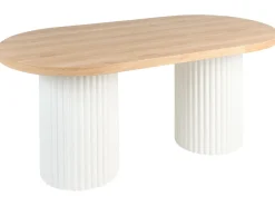 Spisebord SHERIDAN Lysebrun/hvid 180 cm 90 cm