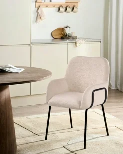 Spisebordsstol ALGONA Boucle Lys Beige