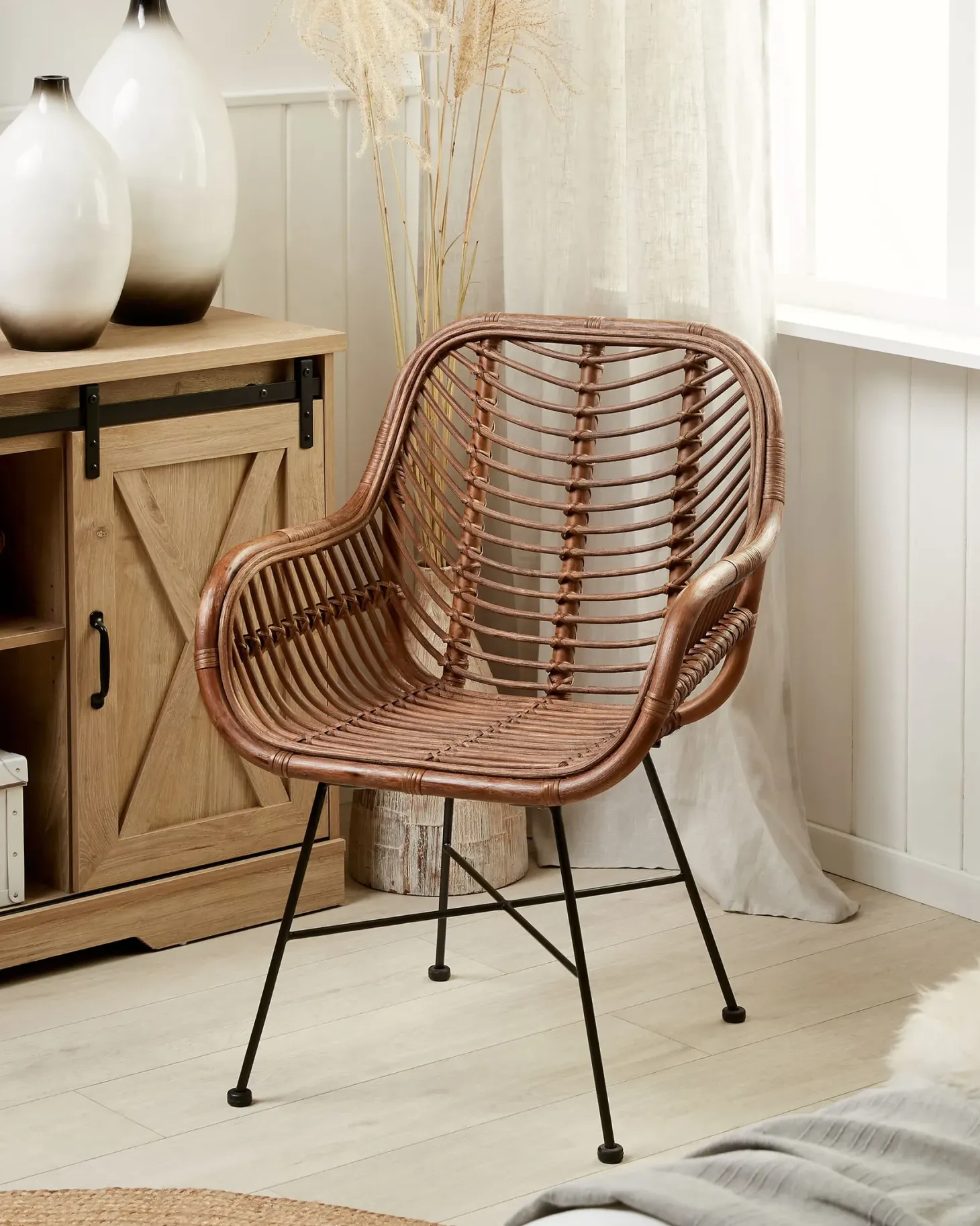 Spisebordsstol CANORA Rattan Brun