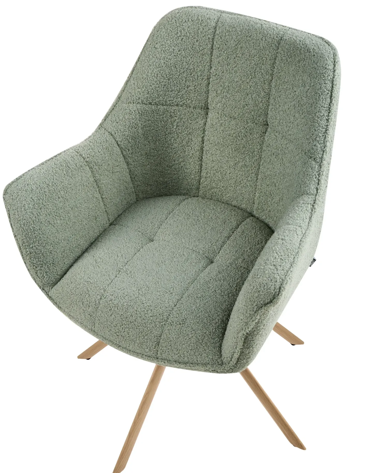 Spisebordsstol HAYDEN Boucle Lysegrøn