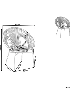 Spisebordsstol SARITA Rattan Naturlig