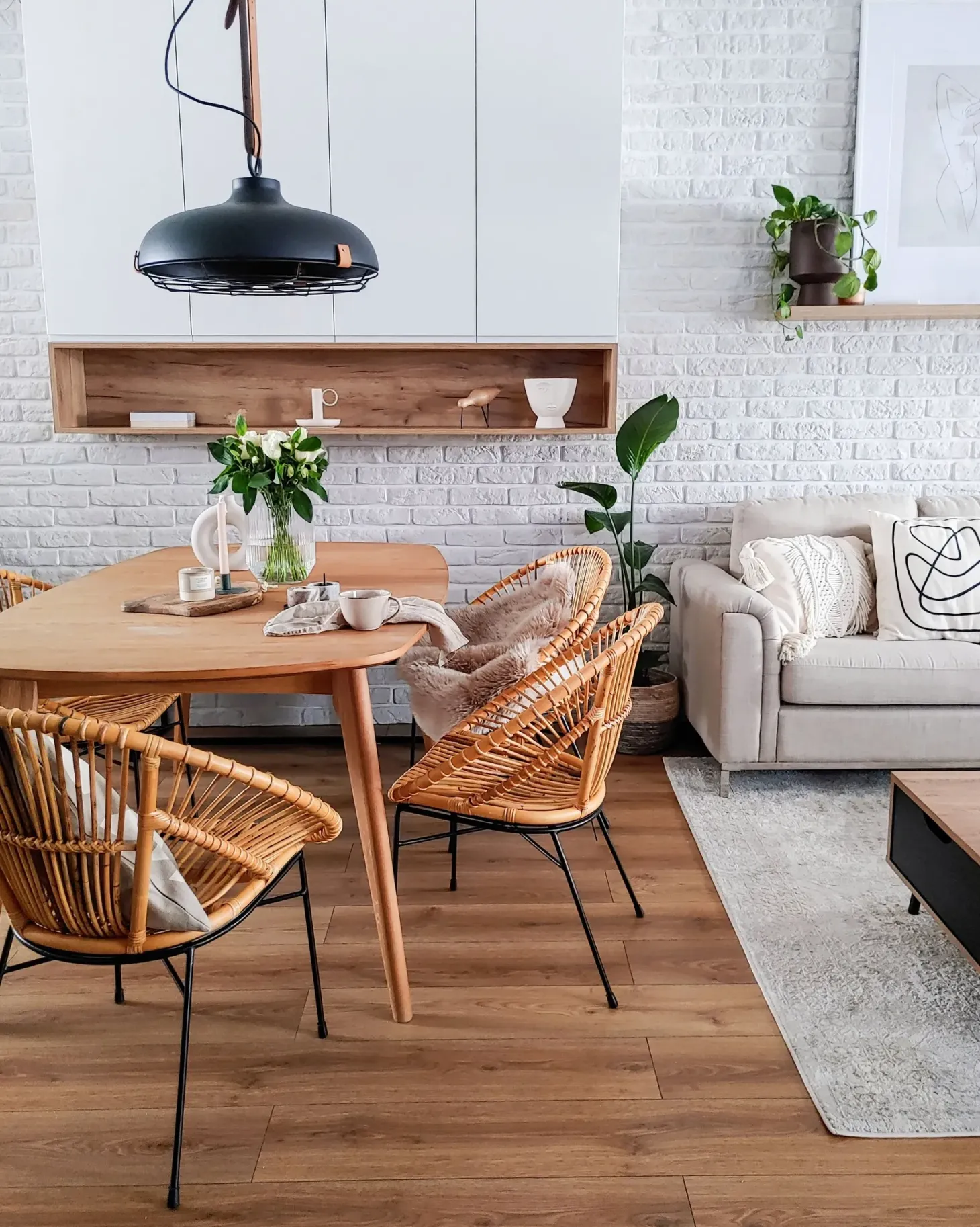 Spisebordsstol SARITA Rattan Naturlig