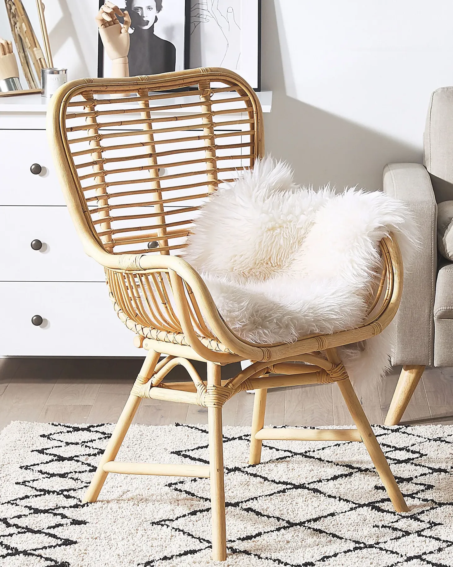 Spisebordsstol TOGO Rattan Naturlig