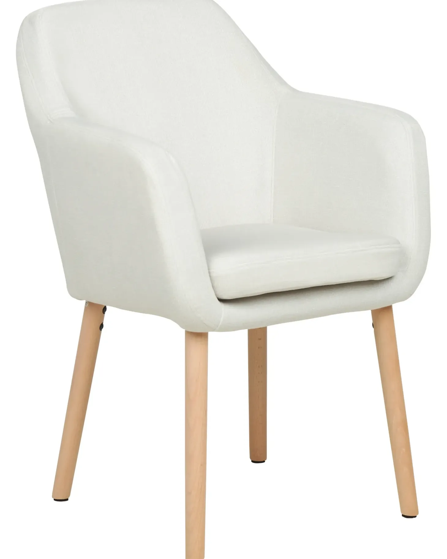 Spisebordsstol YORKVILLE II Velour Cremehvid