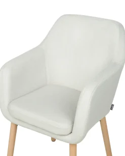 Spisebordsstol YORKVILLE II Velour Cremehvid