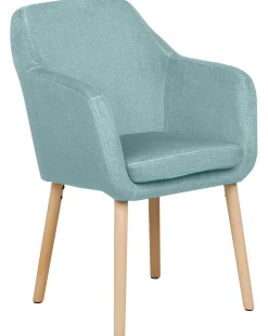 Spisebordsstol YORKVILLE II Velour Himmelblå
