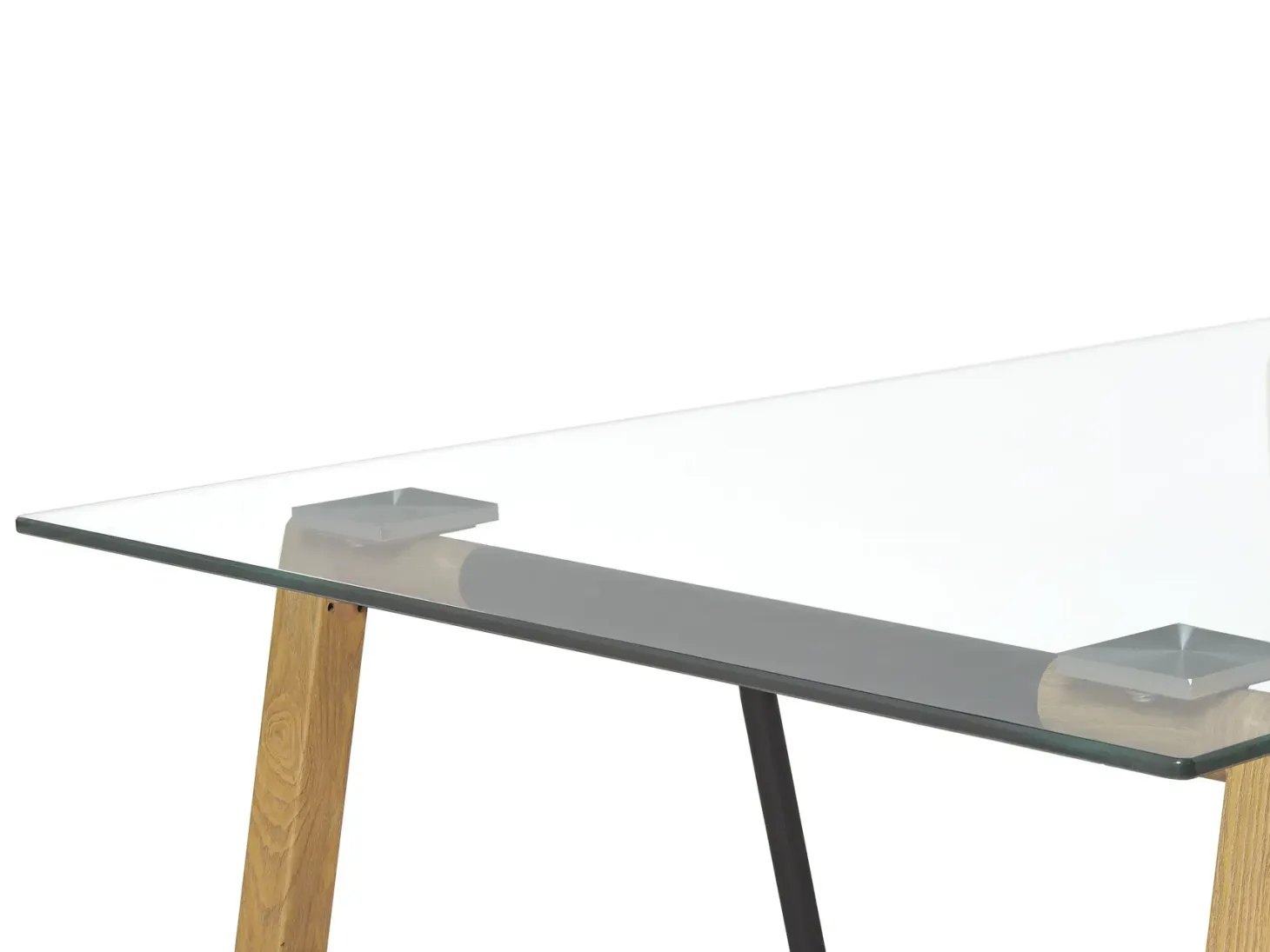 Spisebord TACOMA Lysebrun 140 cm 80 cm Hærdet glas