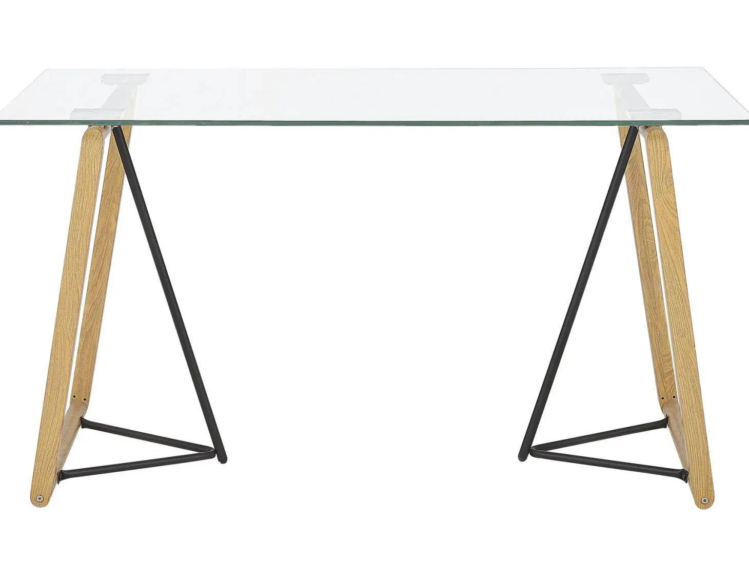 Spisebord TACOMA Lysebrun 140 cm 80 cm Hærdet glas
