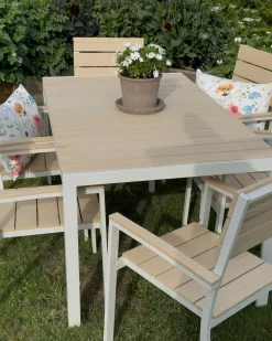 Spisebord til 6 COMO 150 cm 90 cm Beige