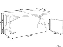 Spisebord til 6 CUGNOLI 180 cm 74 cm Hvid