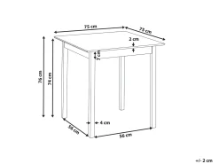 Spisebord VERITAS Hvid 75 cm 75 cm Fyretræ