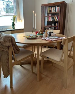 Spisebord WAIPORI Lys eg 140 cm 140 cm