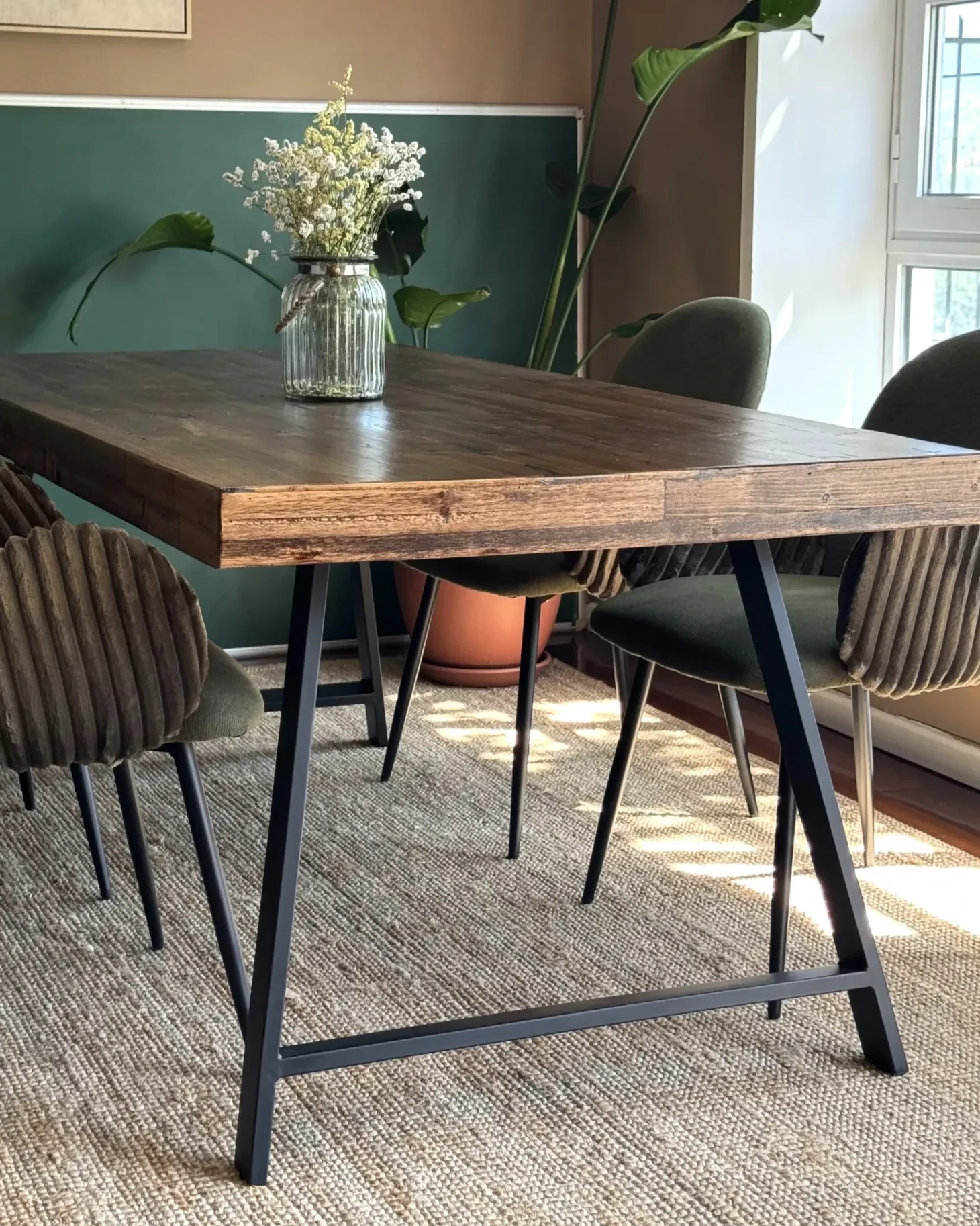 Spisebord WARTON Mørkebrun 180 cm 90 cm Fyretræ